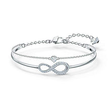 Carica l&#39;immagine nel visualizzatore di Gallery, Swarovski Bangle Donna Placcato_Oro Cristallo Rotonda - 5520584 - Ilgrandebazar