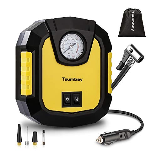 Tsumbay Compressore per Auto Portatile, Mini Aria Pompa DC 12V 150PSI con... - Ilgrandebazar