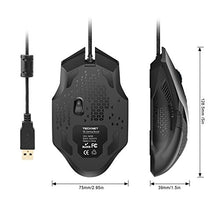 Carica l&#39;immagine nel visualizzatore di Gallery, TECKNET Mouse Gaming, Raptor da Gioco USB Ottico, 3200 DPI con 1, Nero