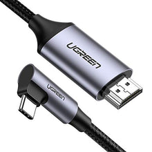 Carica l'immagine nel visualizzatore di Gallery, UGREEN Cavo HDMI USB C 90 Gradi, 2M Type C 2.0 4K@60Hz C HDMI... - Ilgrandebazar