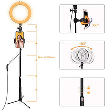 Carica l&#39;immagine nel visualizzatore di Gallery, BLOOMWIN Luce ad Anello LED, 8&quot; Ring Light Dimmerabile con Bastone Selfie...