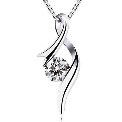 B.Catcher collana da donna in argento con pendente zircone a diamante - Ilgrandebazar