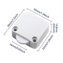 Carica l&#39;immagine nel visualizzatore di Gallery, FUJIE 2 Pezzi Interruttore per Porte Switch Push Porta Bianco - Ilgrandebazar
