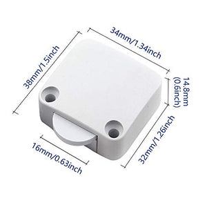 FUJIE 2 Pezzi Interruttore per Porte Switch Push Porta Bianco - Ilgrandebazar