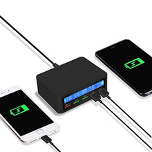 Carica l&#39;immagine nel visualizzatore di Gallery, Caricabatterie USB QC 50W con Schermo LCD costituito da 4 Porte 818 Black - Ilgrandebazar