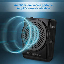 Carica l&#39;immagine nel visualizzatore di Gallery, YOHOOLYO Mini Amplificatore Altoparlante di Voce da Cintura Ricaricabili...