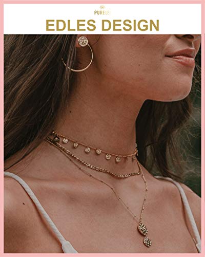 Collana Bussola In Acciaio Inossidabile – PURELEI – Lunghezza Regolabile 35-40 Cm – Impermeabile – Gioiello Donna Ispirato Alle Hawaii