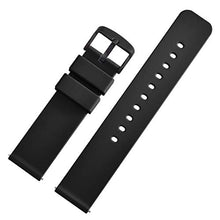 Carica l'immagine nel visualizzatore di Gallery, WOCCI 14mm 18mm 20mm 22mm 24mm Orologi Cinturino in Silicone 20mm, Nero