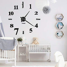Carica l&#39;immagine nel visualizzatore di Gallery, Yolistar Moderno Orologio da Parete Fai Te, 3D Adesivo Nero - Ilgrandebazar