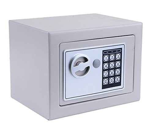 Hopekings Cassaforte elettronica,230 x 170 x 170 mm,Cassaforte a Grigio - Ilgrandebazar