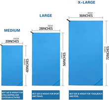 Carica l'immagine nel visualizzatore di Gallery, Eono by Amazon - Asciugamano in Microfibra, XXL - 200cm x 100 cm, Blu