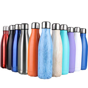 flintronic Portatile Borraccia in Acciaio Inox, Termica Bottiglia #1 Nero