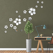 Carica l&#39;immagine nel visualizzatore di Gallery, Dreamark Adesivi Murali Floreali di Cristallo 3D,Removibile Adesivi da Parete a Specchio,Adesivi Murali Cameretta in Acrilico,Adesivo Specchio