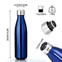 Carica l&#39;immagine nel visualizzatore di Gallery, king do way Termica Bottiglia d&#39;Acqua Sportive 500ml per Mantenere Caldo Blu