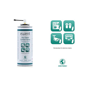 Ewent EW5614 Spray Pulisci Contatti Disossidante Secco, Trasparente - Ilgrandebazar