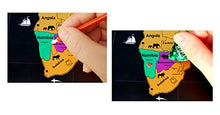 Carica l&#39;immagine nel visualizzatore di Gallery, WIDETA Mappa del Mondo da grattare in Italiano con Bandiere dei Paesi, XL... - Ilgrandebazar