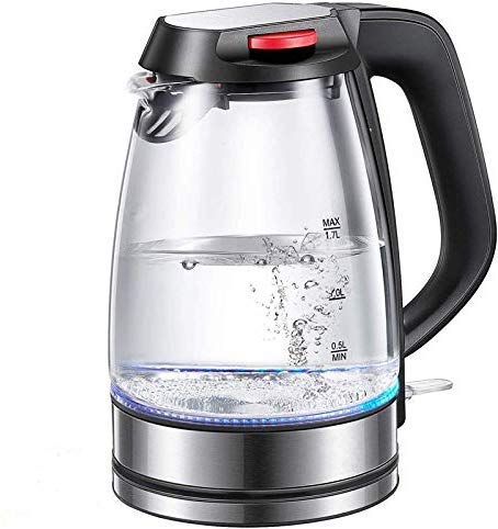 Bollitore Elettrico in Vetro Aicok 1.7L d'acqua 8-cup, Nero - Ilgrandebazar