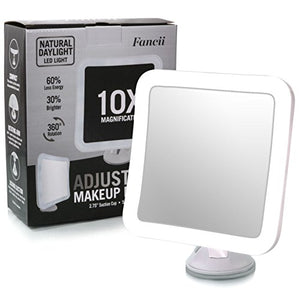 Fancii 10X Specchio ingranditore per trucco con luce LED e ventosa - Ilgrandebazar