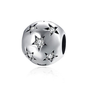 HMILYDYK, Perlina rotonda in argento Sterling 925 con cristalli bianchi... - Ilgrandebazar