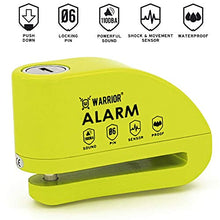 Carica l&#39;immagine nel visualizzatore di Gallery, Warrior WA6Y Lucchetto Antifurto Bloccadisco Allarme 110 Db Certificazione... - Ilgrandebazar