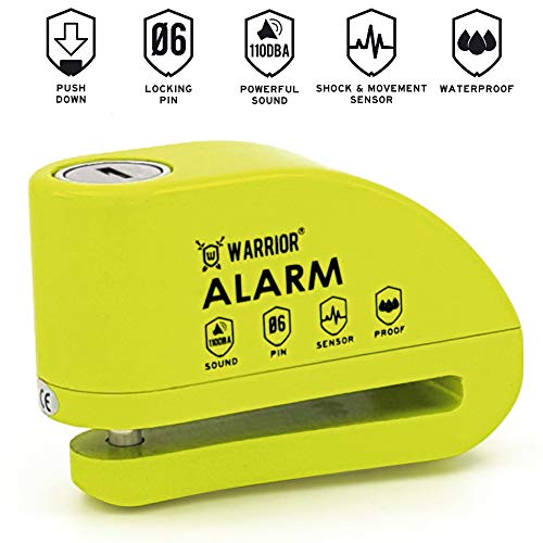 Warrior WA6Y Lucchetto Antifurto Bloccadisco Allarme 110 Db Certificazione... - Ilgrandebazar
