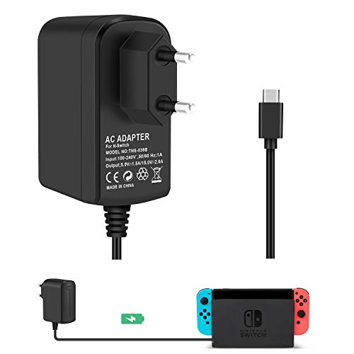 KINGTOP 15V 2.6A Caricatore Nintendo Switch Alimentatore USB Tipo-C...