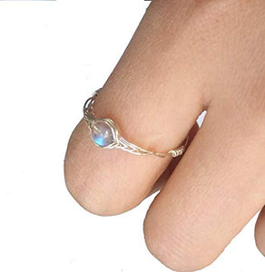 14# (9-26 1/2 opzione) Pietra naturale di luna Corda d'argento 925... - Ilgrandebazar