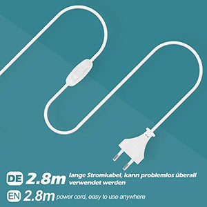 Yorbay Mini Ventilatore da Soffitto Portatile,con Cavo 2,8M,220V,Ø42cm,...
