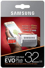 Carica l'immagine nel visualizzatore di Gallery, Samsung MB-MC32GA EVO Plus Scheda microSD da 32 GB, UHS-I U1, fino a 95 MB/s, con Adattatore SD, Rosso/Grigio