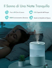 Carica l&#39;immagine nel visualizzatore di Gallery, Homasy Umidificatore Ambiente Bambini 2,5L, Ultrasuoni a Bianco - Ilgrandebazar