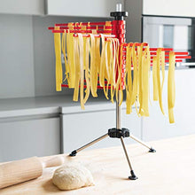 Carica l&#39;immagine nel visualizzatore di Gallery, Navaris Stendi-Pasta Pieghevole per Pasta Fresca - Stendino 2 kg Rosso
