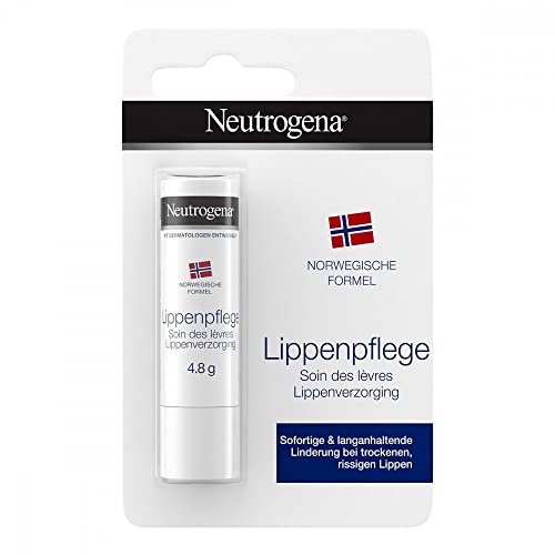 Neutrogena Formula Norvegese Balsamo Labbra Stick, Burrocacao protettivo per labbra secche e screpolate, Burro cacao idratante arricchito con Glicerina concentrata, 4.8 g
