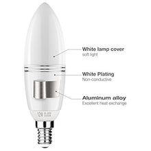 Carica l&#39;immagine nel visualizzatore di Gallery, Yiizon LED E14 12W lampadine a candela, 100W equivalenti a Bianca Calda - Ilgrandebazar