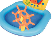 Carica l&#39;immagine nel visualizzatore di Gallery, Bestway 52211 | Piscina Gonfiabile Barchetta con Timone e 3 Pesciolini, Blu