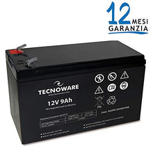 Carica l'immagine nel visualizzatore di Gallery, Tecnoware Batteria Ermetica al Piombo 9Ah, per UPS, Video 15 x 9.4 x 6.5 cm