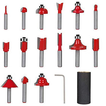 Carica l&#39;immagine nel visualizzatore di Gallery, flintronic Set di Fresa per Scanalature del Legno, 15 Pezzi #1 Rosso 15pcs - Ilgrandebazar