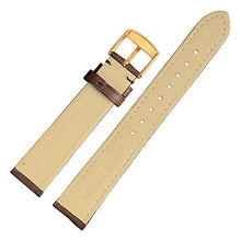 Carica l&#39;immagine nel visualizzatore di Gallery, WOCCI Cinturino in Pelle Retrò con Fibbia Oro per 18mm, Marrone Scuro
