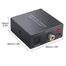 Carica l&#39;immagine nel visualizzatore di Gallery, PROZOR Convertitore Bidirezionale da Digitale Coassiale a SPDIF Toslink...
