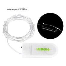Carica l&#39;immagine nel visualizzatore di Gallery, LEDGLE 24 LEDs Luci Stringa 3.9ft Fili Rame Bianco freddo, 8 Pezzi 24led - Ilgrandebazar