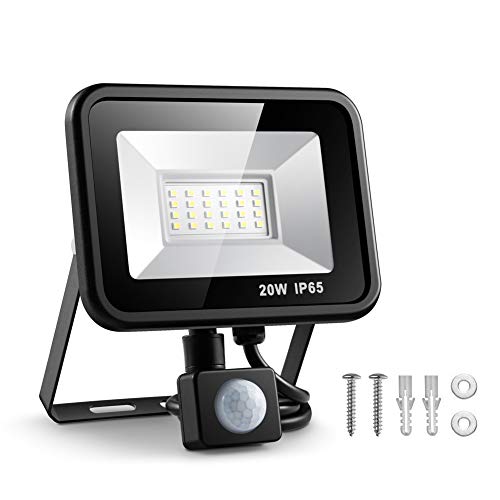 ESLAS Faretto con Sensore di Movimento 20W Faro LED Esterno IP65... - Ilgrandebazar