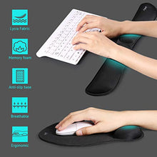 Carica l'immagine nel visualizzatore di Gallery, MAD GIGA Mousepad Poggiapolsi, Base di Gomma, Disegno Ergonomico, nero1