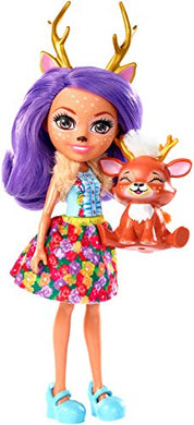 Enchantimals-FXM75 Danessa Il Cerbiatto con Amico Cucciolo, Bambola da 15 Cm... - Ilgrandebazar
