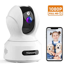 Carica l&#39;immagine nel visualizzatore di Gallery, Topcony Telecamera Sorveglianza WIFI 1080P, Videocamera Sicurezza IP Interno...
