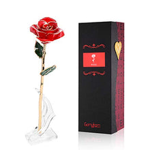 Carica l'immagine nel visualizzatore di Gallery, Gomyhom Eternal Rose, Rose con Supporto e Bella Scatola, Rosso Con - Ilgrandebazar