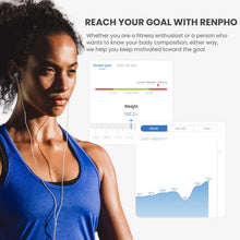 Carica l&#39;immagine nel visualizzatore di Gallery, RENPHO Bilancia Pesapersone, Professionale Bilancia Impedenziometrica Bluetooth Bilancia Pesa Persona Digitale con App-Misura Peso Corporeo, Massa Grassa, BMI, Massa Muscolare, Massa Ossea, Proteine