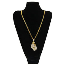 Carica l&#39;immagine nel visualizzatore di Gallery, Milky Way, collana con zirconi placcata oro, guanti da boxe, unisex,... - Ilgrandebazar