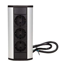 Carica l&#39;immagine nel visualizzatore di Gallery, Orno GM-9001 - Presa tripla ad angolo con sicurezza per bambini, ideale Nero - Ilgrandebazar
