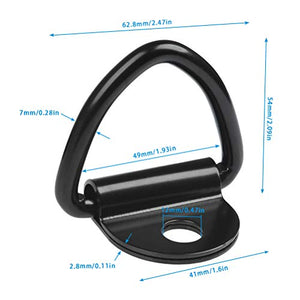 QLOUNI Anelli di Tenuta 8pz V-Rings gancio per il fissaggio del carico in...
