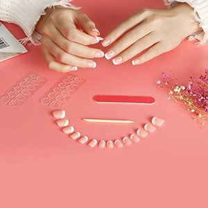 Unghie finte con punte french naturali， 240 pezzi 12 misure diverse FOUR - Ilgrandebazar