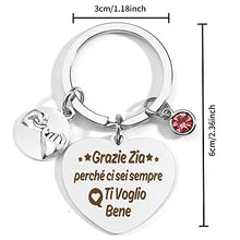 Carica l'immagine nel visualizzatore di Gallery, Portachiavi Zia Regalo Zia Compleanno Regali per Zia Compleanno Regalo Zia Natale Regalo di Compleanno per Zia Regalo Laurea Zia Regalo Festa Zia Regalo Natale Zia Regalo Festa Della Mamma